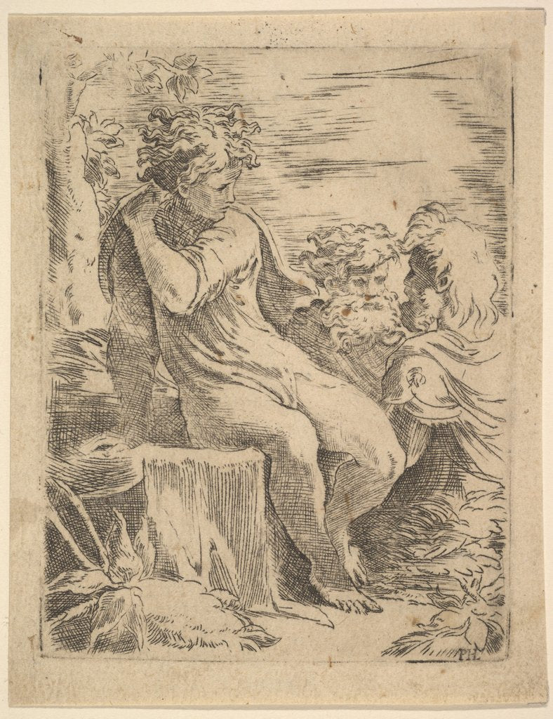 Detail of Youth with two old Men, 16th century by Unknown