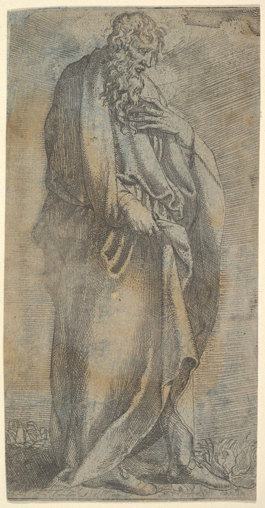 Detail of Heavily draped male Figure, 16th century by Unknown