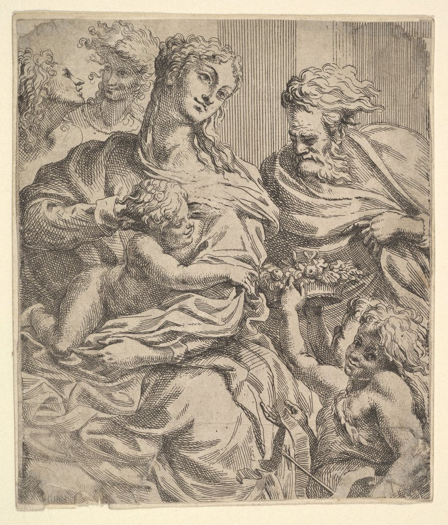 Detail of Holy Family, 17th century by Unknown