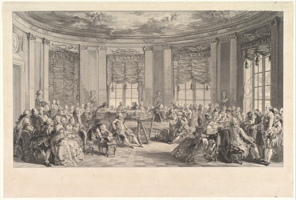 Detail of The Concert, 1774 by Antoine Jean Duclos