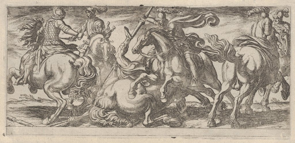 Detail of Six Cavalrymen in Combat, from Battle Scenes I, ca. 1590-1630 by Antonio Tempesta