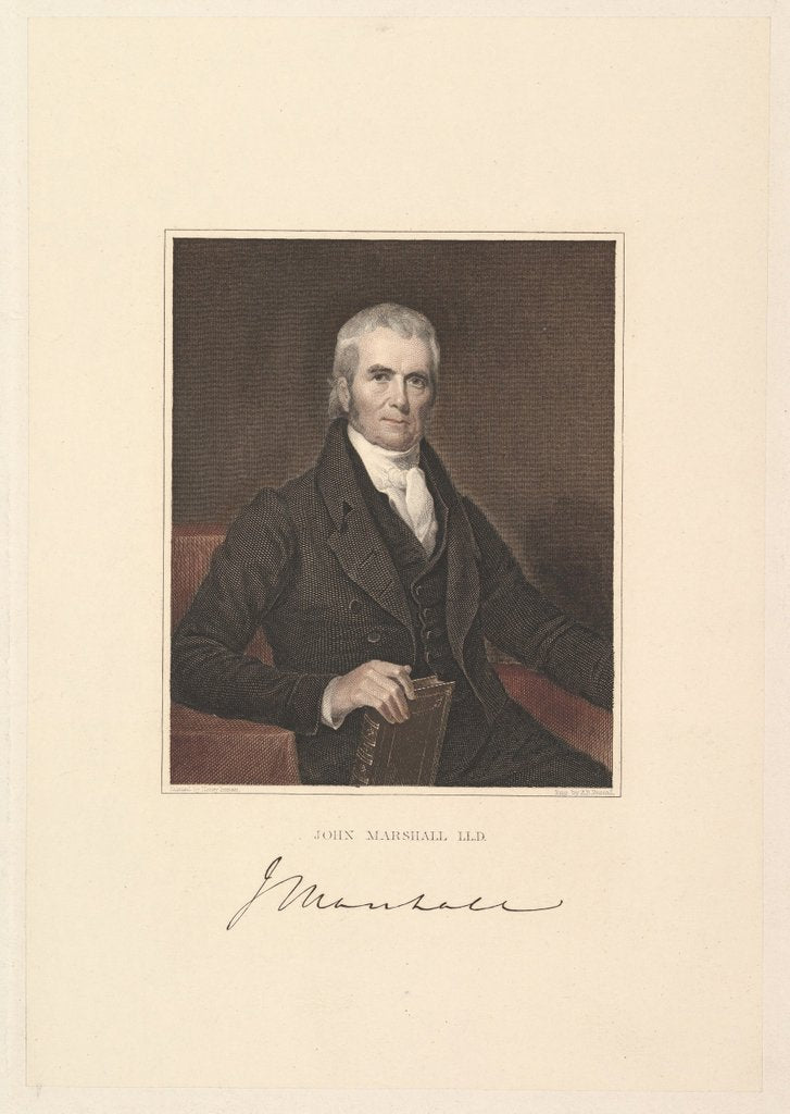 Detail of Chief Justice John Marshall, 1833 by Asher Brown Durand