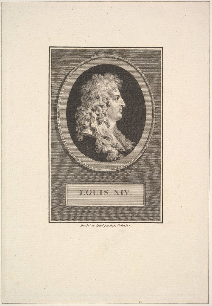 Portrait of Louis XIV, 1779 by Augustin de Saint-Aubin