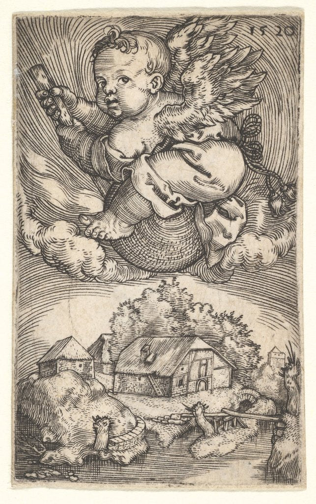 Detail of Genius on a Globe Floating in the Air, mid-17th century by Barthel Beham