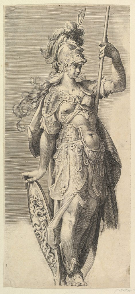 Detail of Minerva, ca. 1632 by Bartholomeus Spranger/Jan Muller