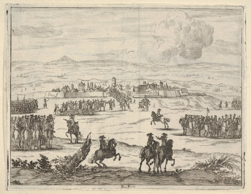 Detail of After a Long Seige, Francesco I d'Este, with the Aid of the French Army, Takes Valencia, f…, 1659 by Bartolomeo Fenice