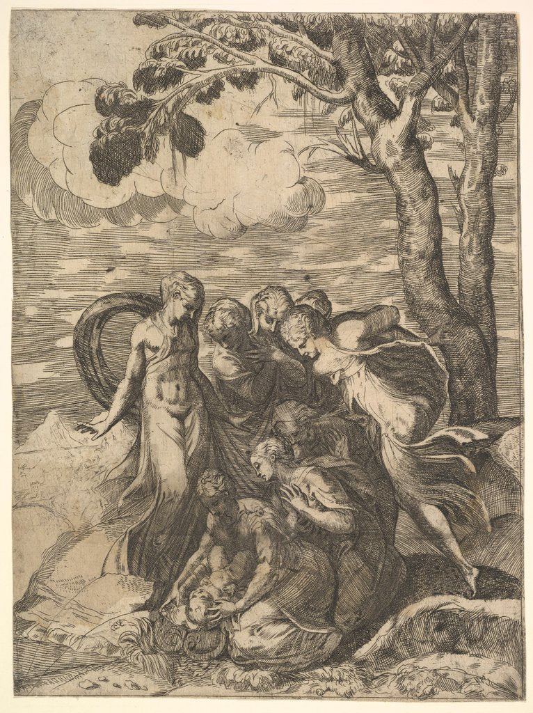 Detail of Moses Rescued from the Nile, 16th century by Battista del Moro