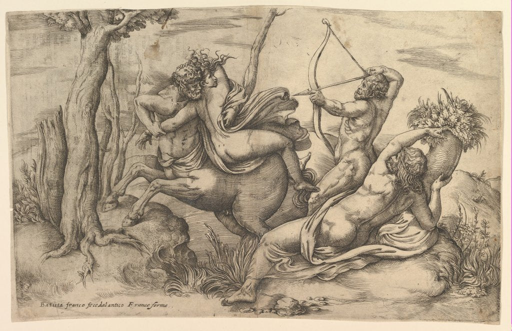 Detail of The Abduction of Dejanira by Battista Franco Veneziano