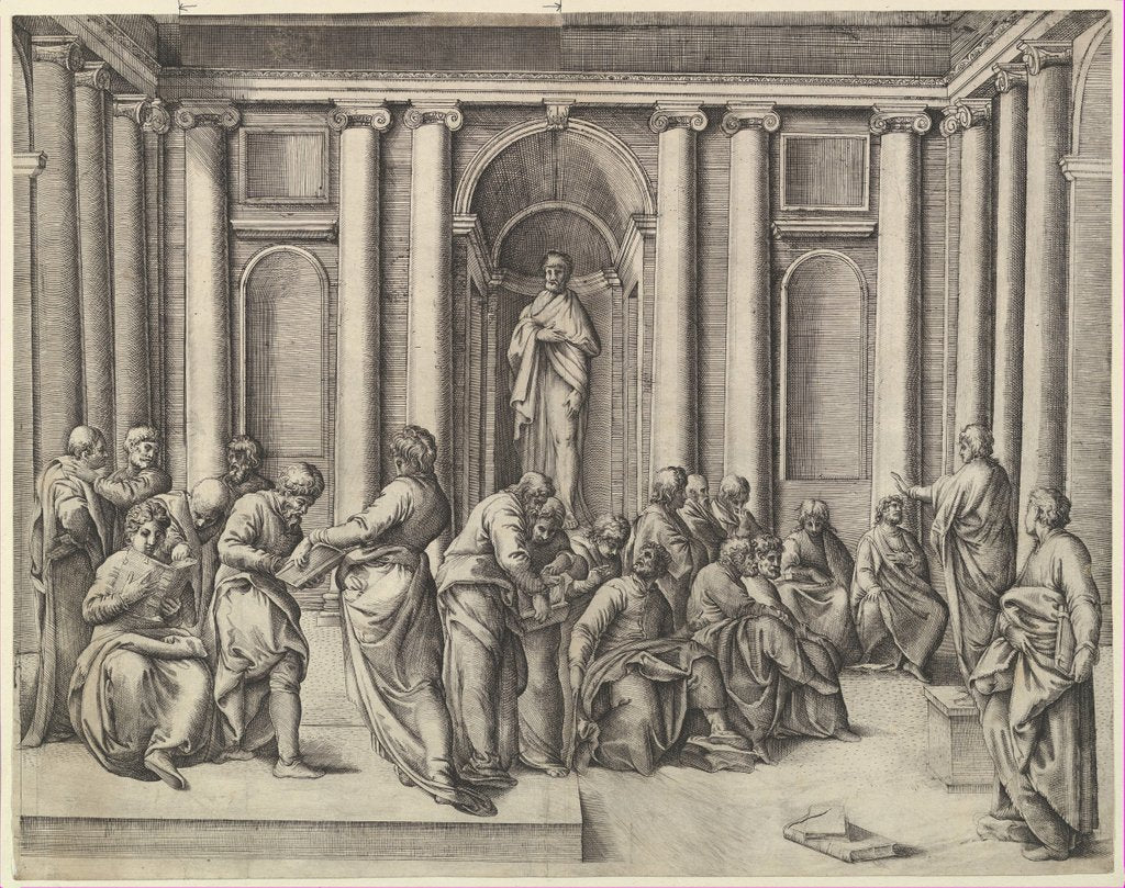 Detail of Christ among the Doctors, ca. 1540-45 by Battista Franco Veneziano