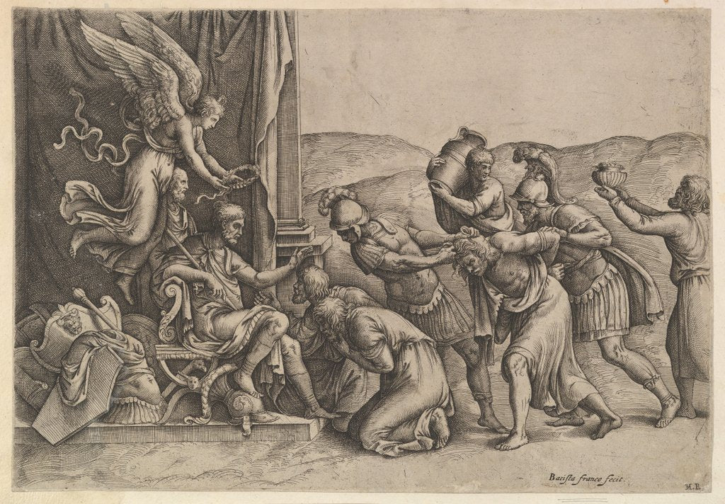 Detail of Scipio Granting Clemency to the Prisoners, 1530-61 by Battista Franco Veneziano