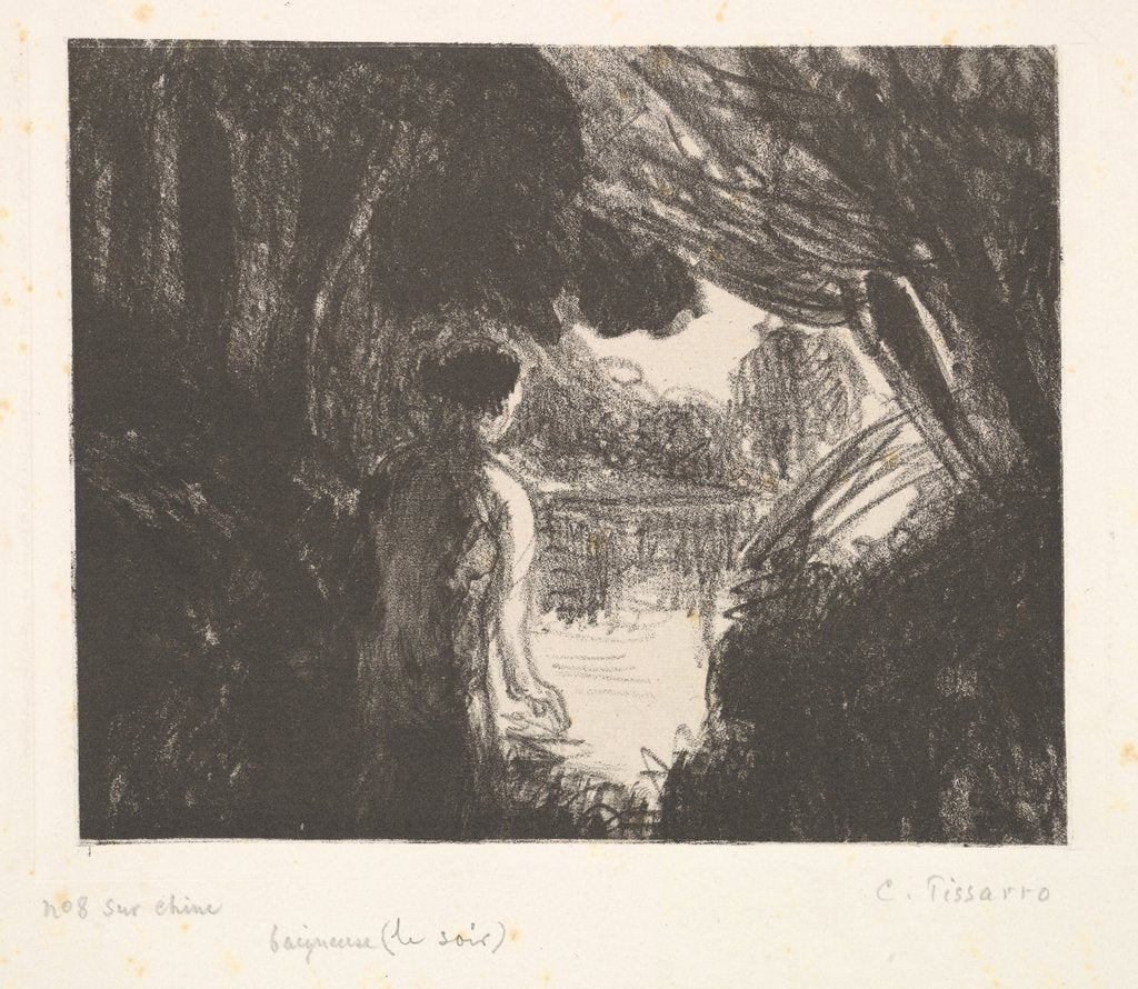 Detail of Bather, Evening, 1897 by Camille Pissarro