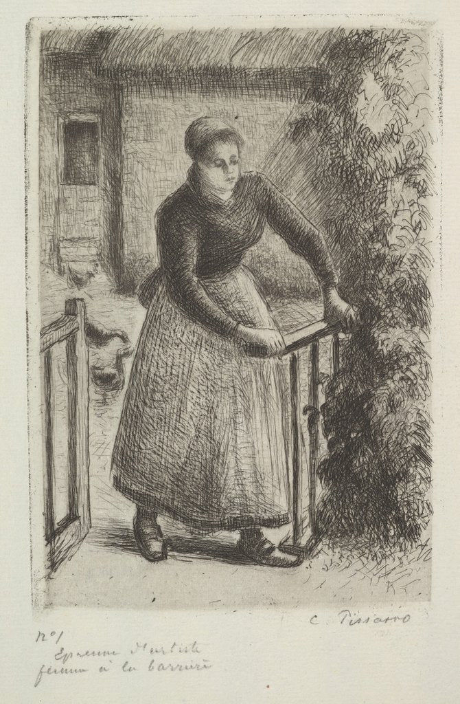 Detail of Woman at the Gate, 1889 by Camille Pissarro