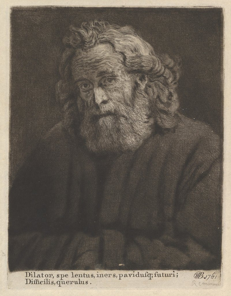 Detail of Old Man With a Long Beard, 1761 by William Baillie