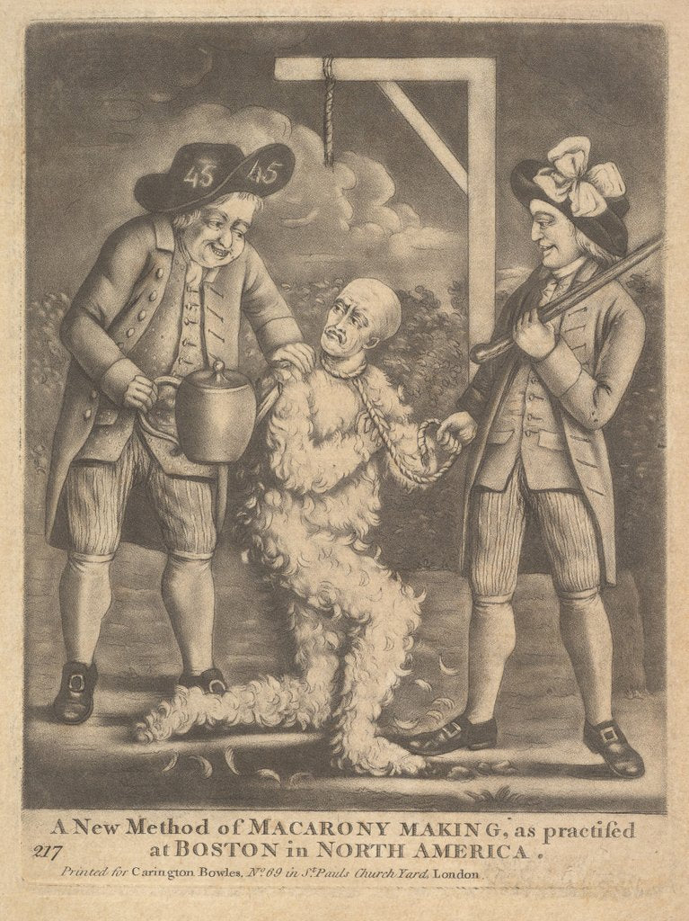 Detail of A New Method of Maracrony Making as Practised at Boston in North America, ca. 1774 by Carington Bowles