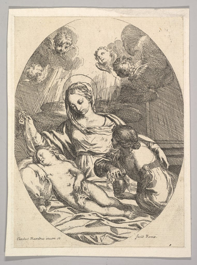 Detail of Virgin and Child with St. Mary Magdalen by Carlo Maratti