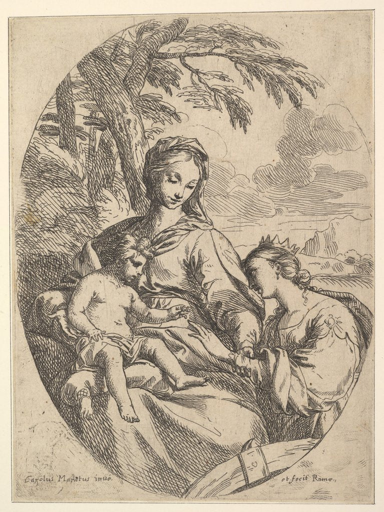 Detail of The Marriage of St. Catherine by Carlo Maratti
