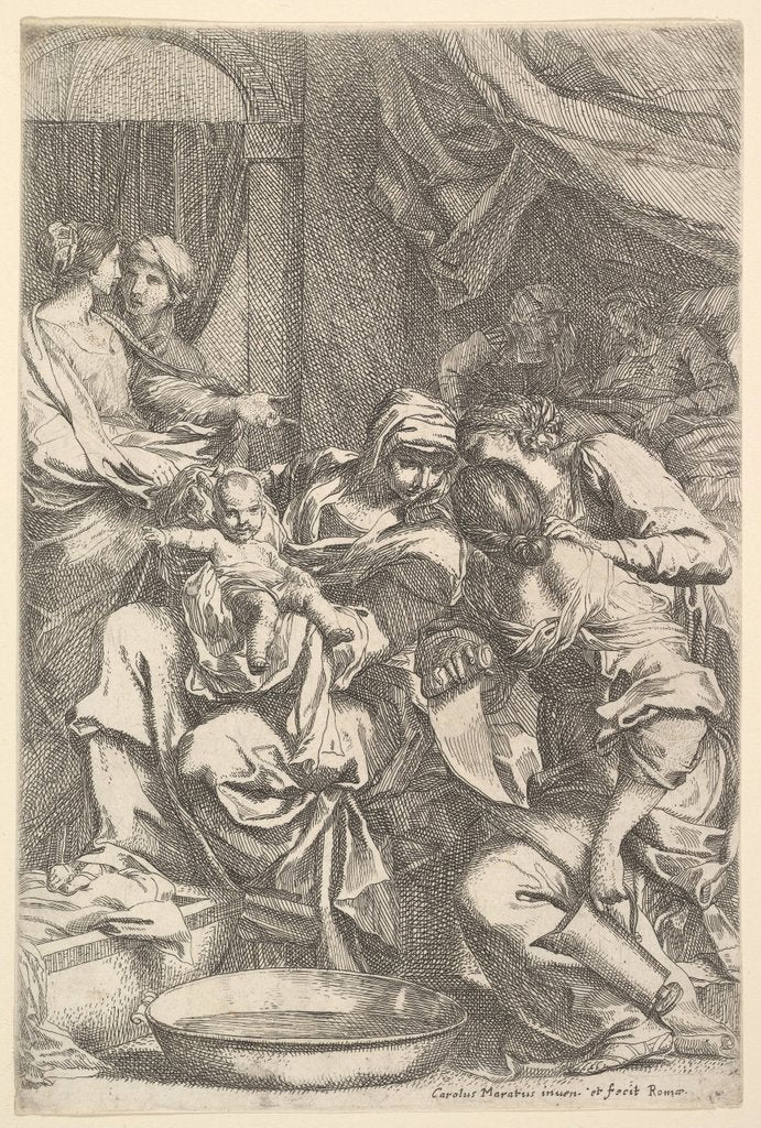Detail of The Birth of the Virgin by Carlo Maratti