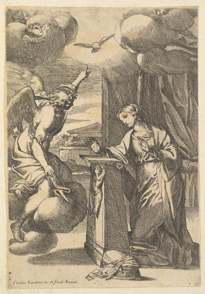 Detail of The Annunciation by Carlo Maratti