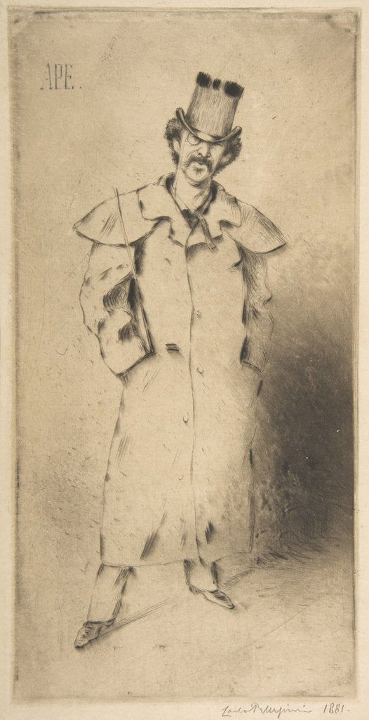 Detail of Portrait of Whistler, 1881 by Carlo Pellegrini