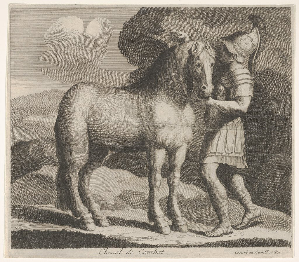 Detail of Cheval de Combat by Charles Errard le fils