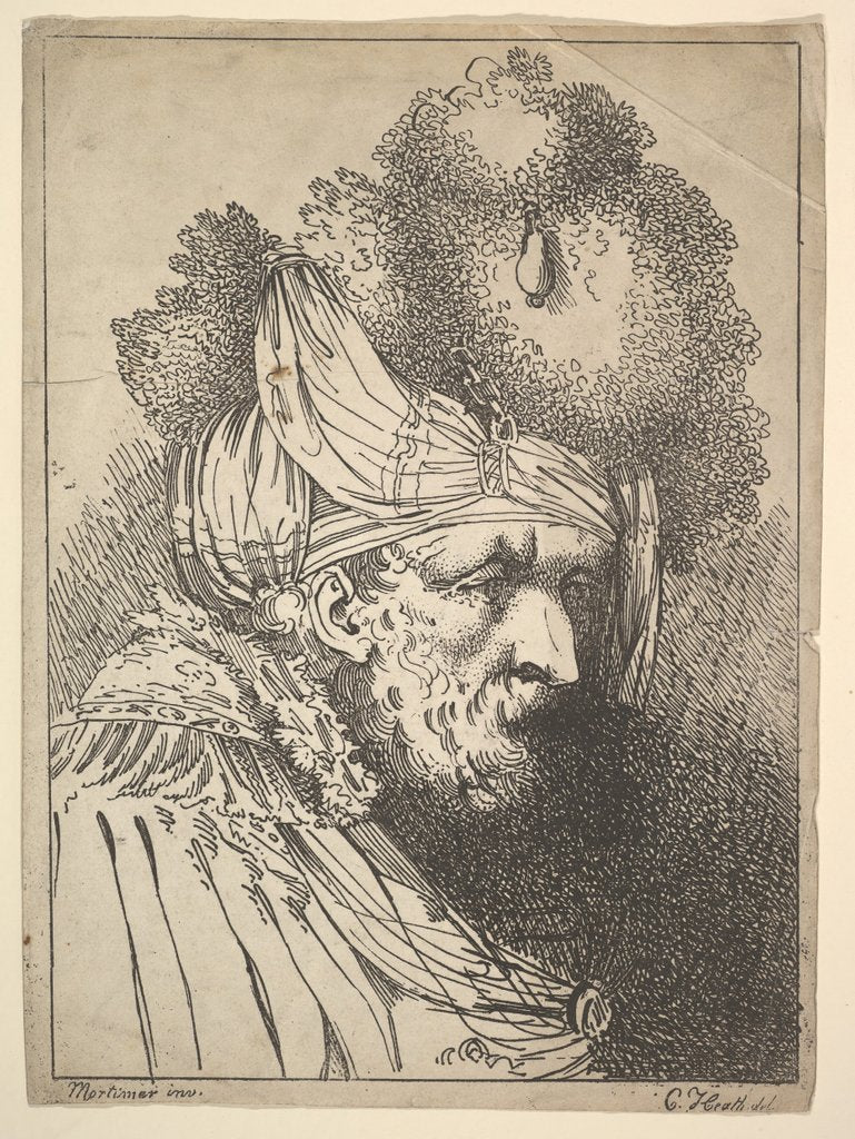Detail of Oriental Head, ca. 1803 by Charles Theodosius Heath