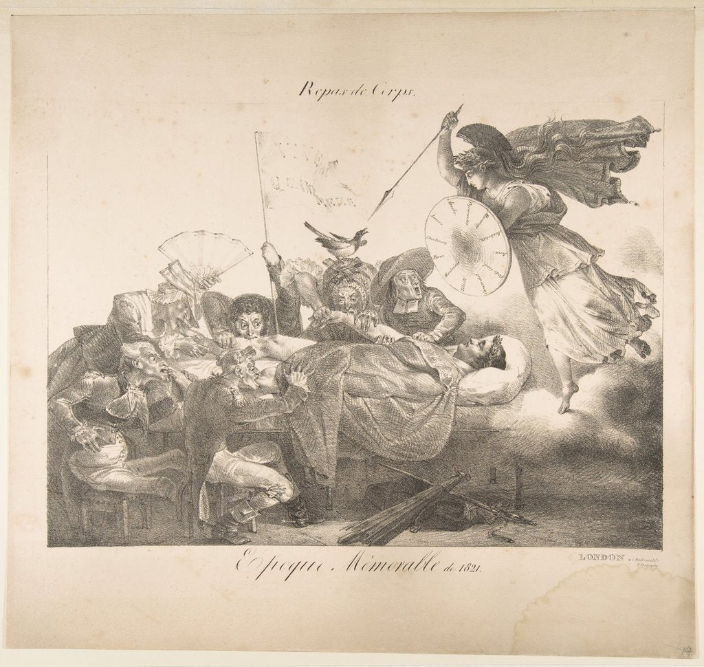 Detail of Repas de Corps. Epoque Mémorable de 1821, 1821 by Charles Joseph Hullmandel