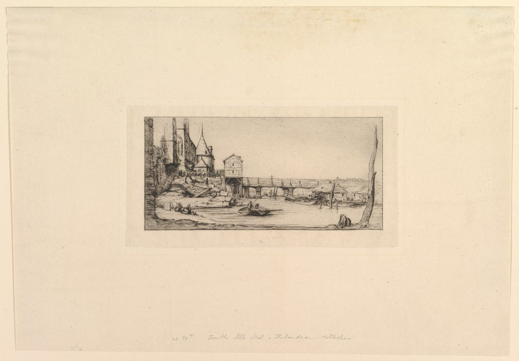 Detail of Passerelle du Pont-au-Change, après l'incendie de 162 by Charles Meryon