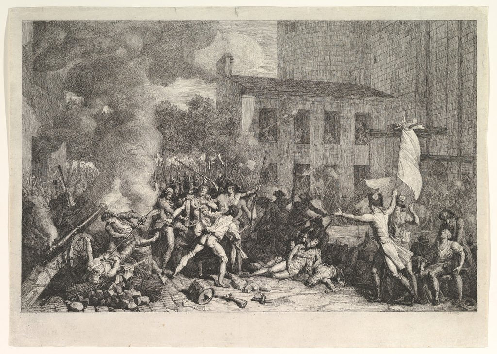 Detail of The Storming of the Bastille on 14 July 1789, ca. 1793 by Charles Thevenin