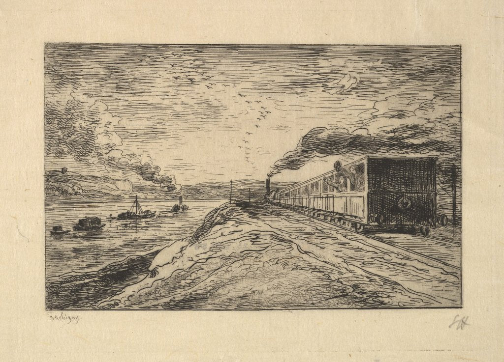 Detail of The Departure, 1861 by Charles Francois Daubigny