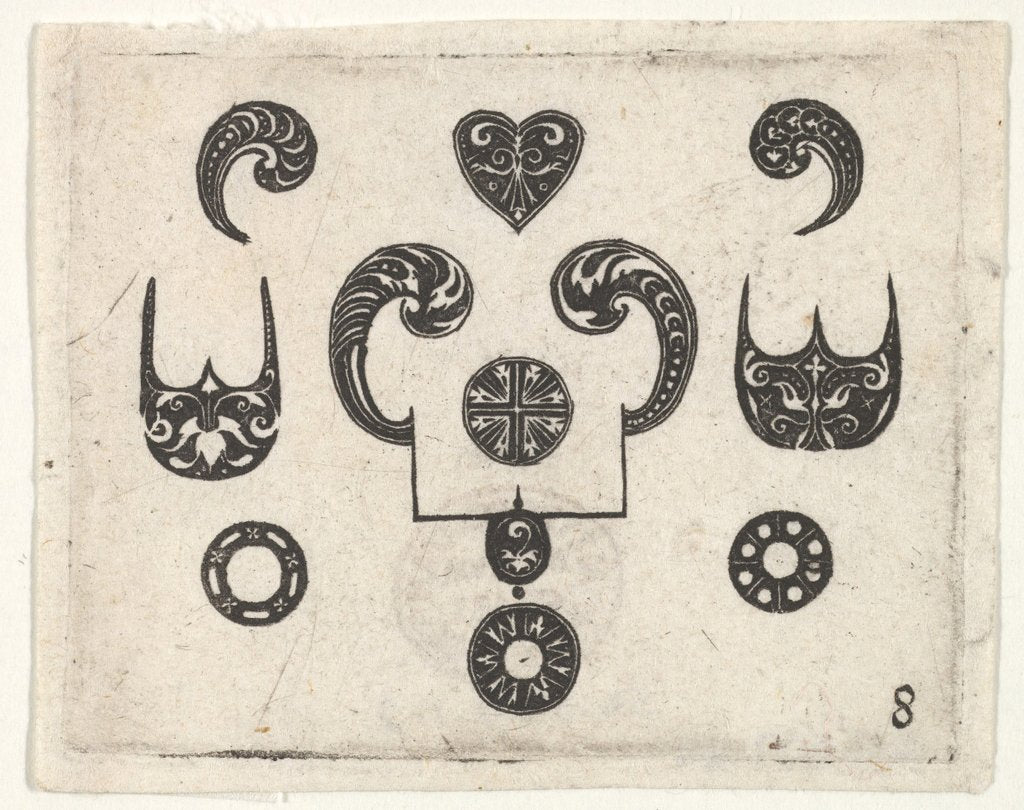 Detail of Blackwork Print with Various Motifs, ca. 1620 by Claes Jansz Visscher