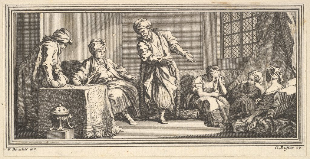 Detail of The Slave Merchant, 1746-47 by Claude Augustin Duflos le Jeune