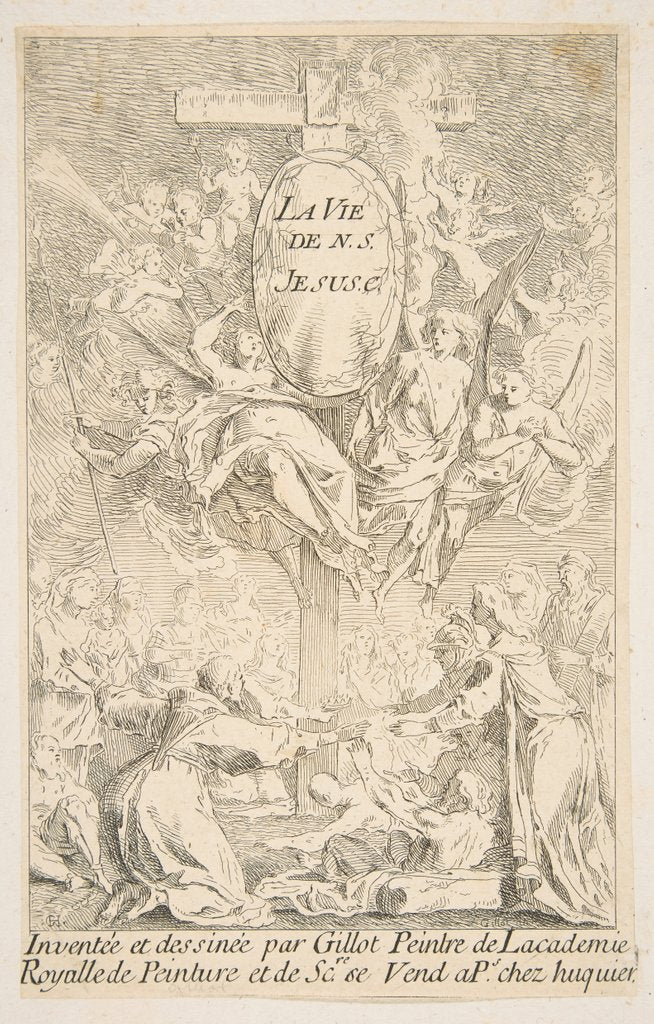 Detail of Frontispiece to the series The Life of Christ by Claude Gillot/Jacques Gabriel Huquier