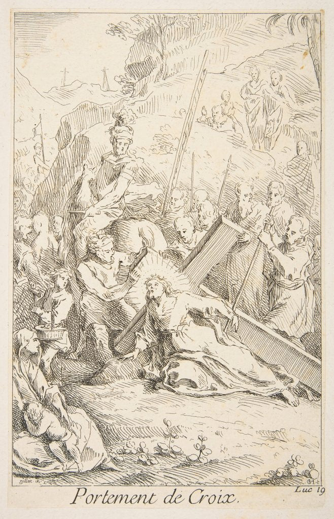 Detail of Carrying the Cross by Claude Gillot/Jacques Gabriel Huquier