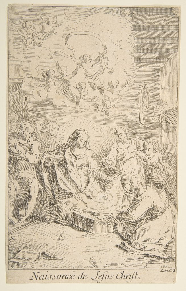 Detail of Nativity by Claude Gillot/Jacques Gabriel Huquier