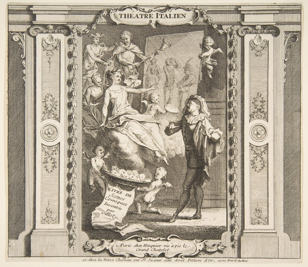 Detail of Frontispice to Theatre Italien by Claude Gillot/Jacques Gabriel Huquier