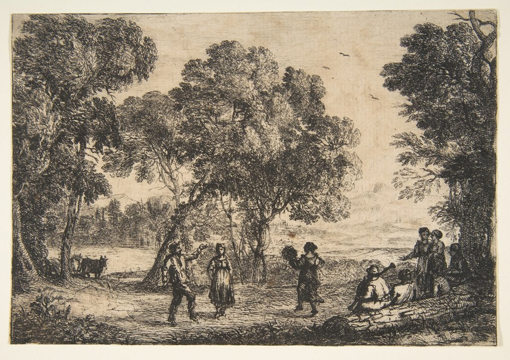 Detail of The Country Dance, ca. 1637 by Claude Lorrain