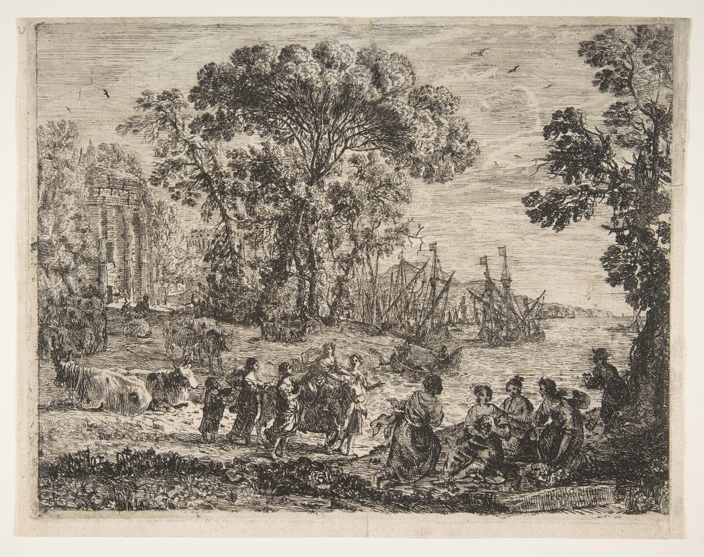 Detail of The Rape of Europa, 1634 by Claude Lorrain