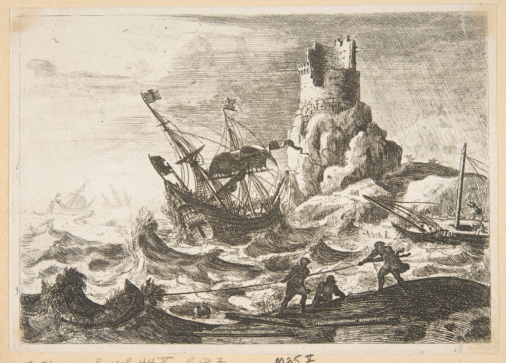 Detail of The Shipwreck, ca. 1638-41 by Claude Lorrain