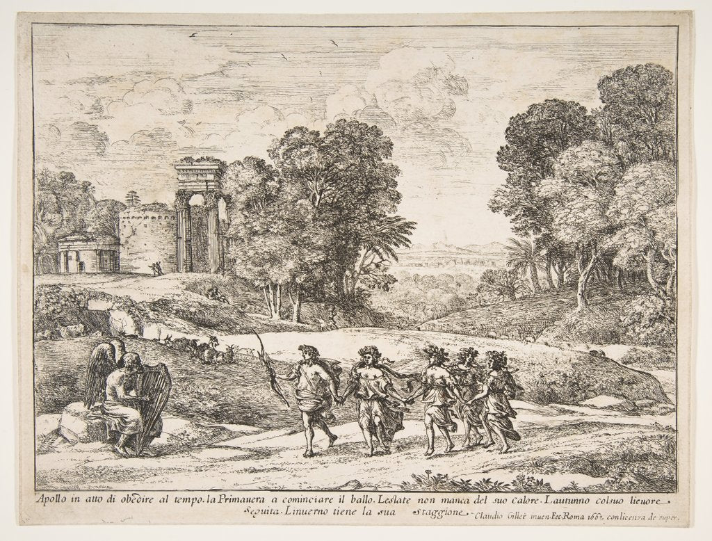 Detail of Time, Apollo and the Seasons, 1662 by Claude Lorrain