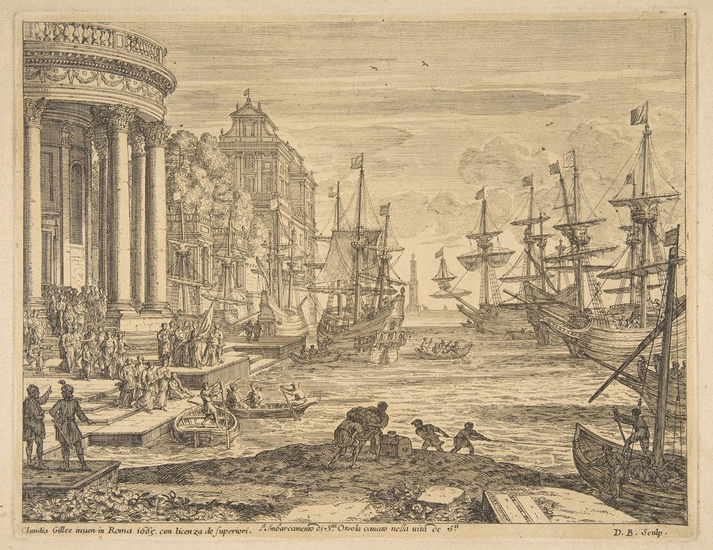 Detail of Embarkation of St. Ursula, 1665 by Claude Lorrain