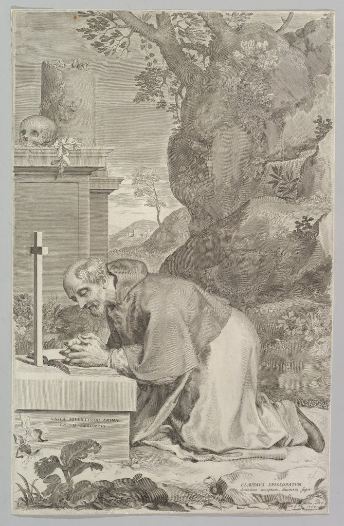 Detail of St. Claude, 1664 by Claude Mellan