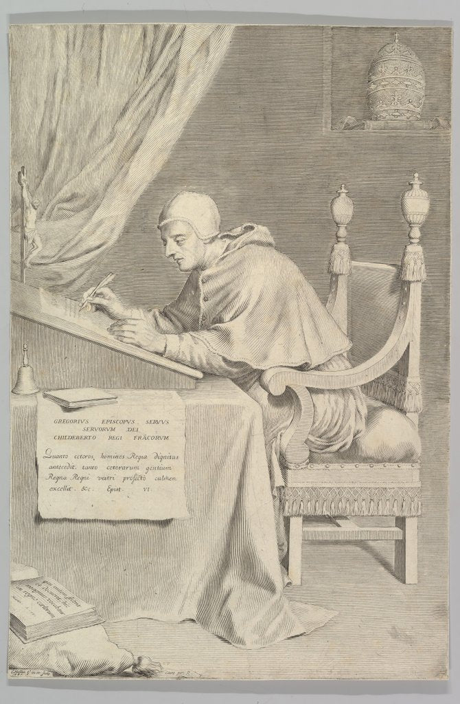 Detail of St. Gregory, 1681 by Claude Mellan