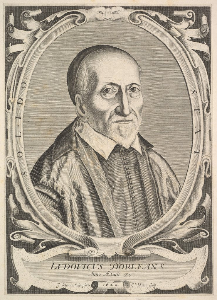 Detail of Portrait of Louis d'Orléans, 1622 by Claude Mellan