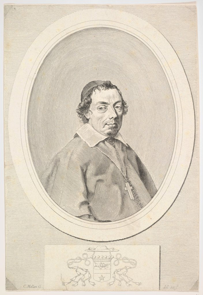 Detail of Nicolas Grillié, Bishop of Uzès by Claude Mellan