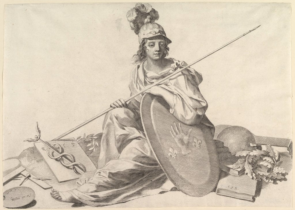 Detail of Minerva by Claude Mellan