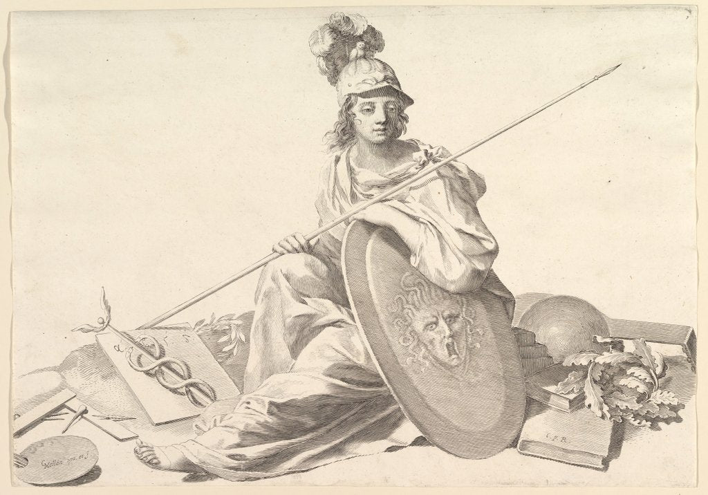 Detail of Minerva by Claude Mellan