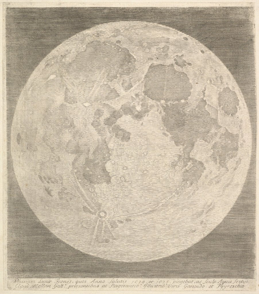 Detail of Full Moon, 1635 by Claude Mellan