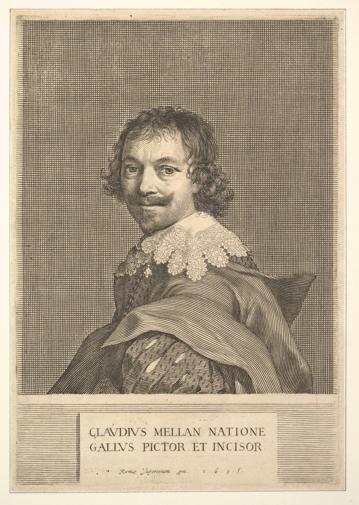 Detail of Claude Mellan: Self Portrait, 1635 by Claude Mellan