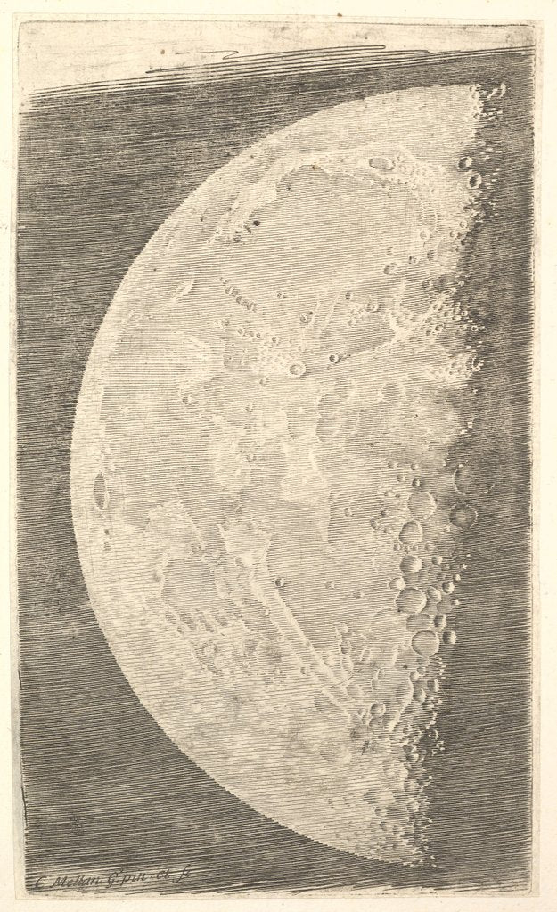 Detail of The Moon in its Final Quarter, 1635 by Claude Mellan