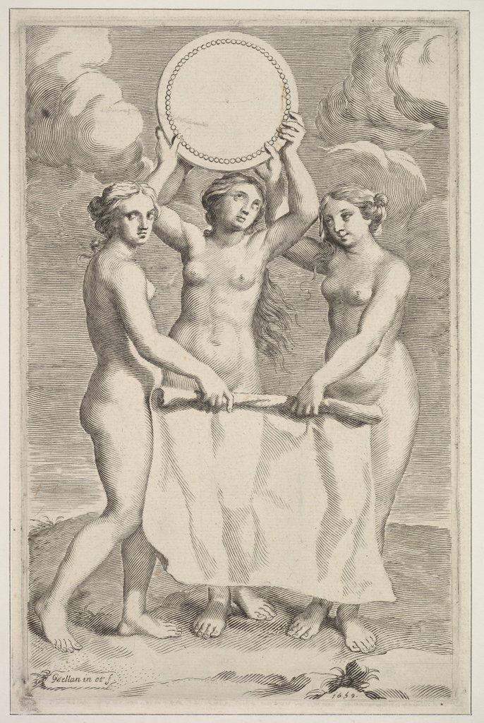 Detail of The Three Graces, 1659 by Claude Mellan